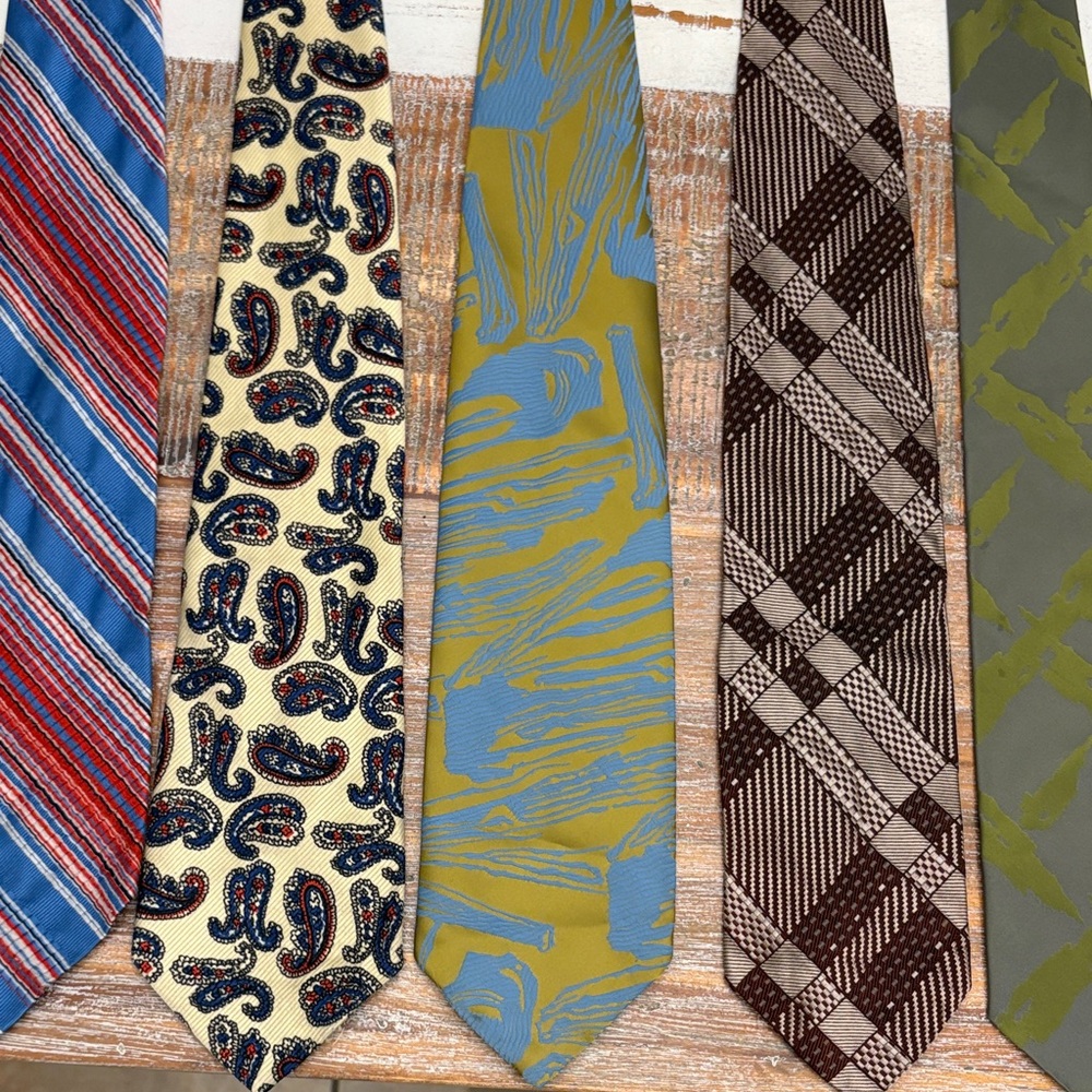 Vintage Men's Vintage Tie Set Quality 10-- Multicolor